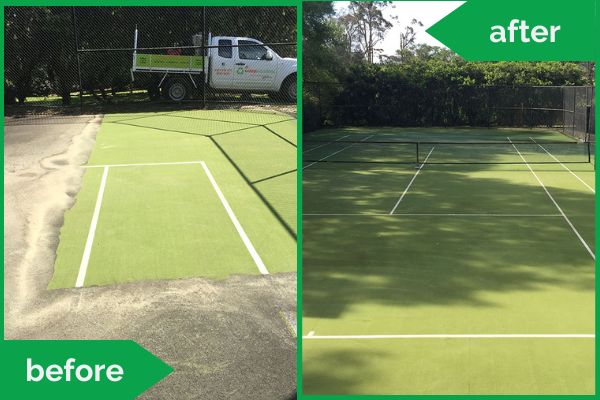 Sporting Facility Pressure Cleaning Before Vs After